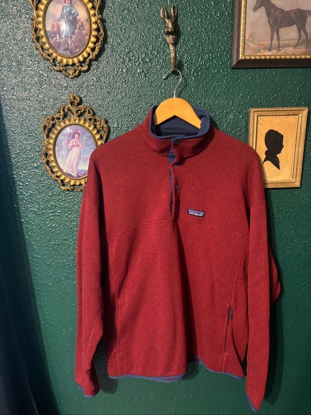 Mens Patagonia Better Sweater Jacket Size Large Red Snap Up